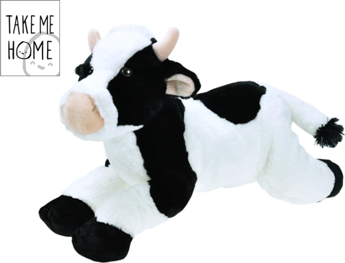 Pluche liggende koe 40 cm