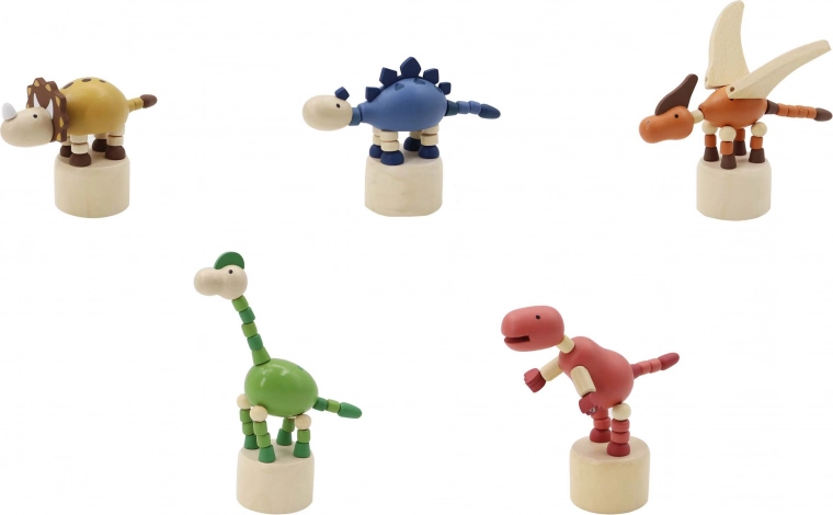 Houten knijpdinosaurus