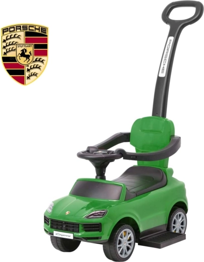 Milly Mally Porsche Cayenne kinderloopauto met duwstang groen