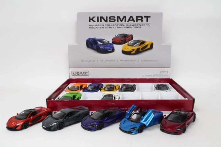 McLaren – metalen automodel 13 cm met openslaande deuren en pull-back aandrijving