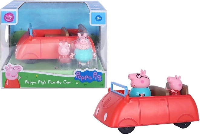 Peppa Pig gezinsauto met 2 figuren