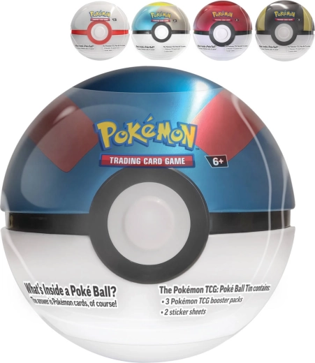 Pokémon TCG blik Poké Ball Tin 2024 reprint (3 boosters + stickers) - 1 stuk