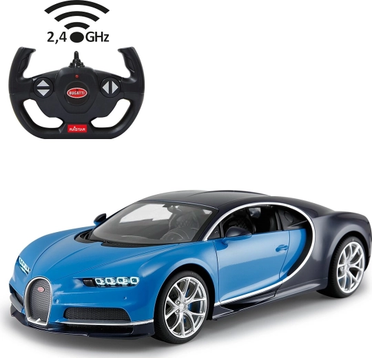 Bugatti Chiron RC auto 1:14 2,4 GHz blauw - 1 stuk