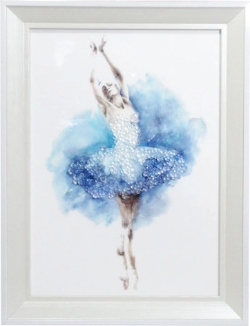 Schilderij met ballerina in lijst 24 × 34 cm