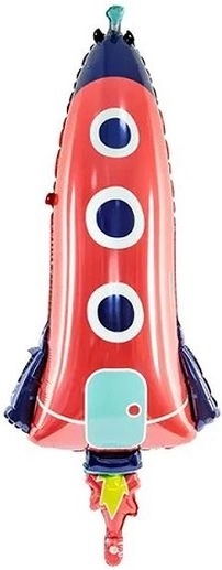 Folieballon raket mix 44 × 115 cm