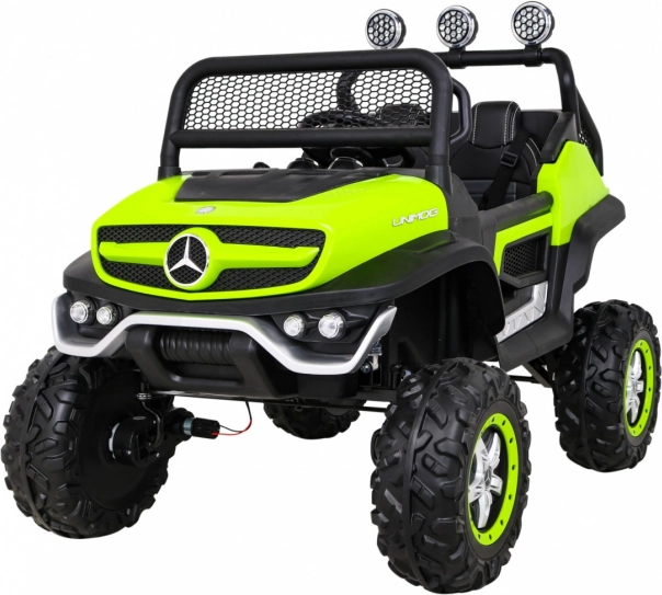 Elektrische kinderauto Mercedes-Benz Unimog groen 4x4