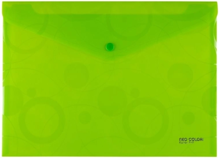 Documentenmap met drukknoop A4 NEO COLORI groen