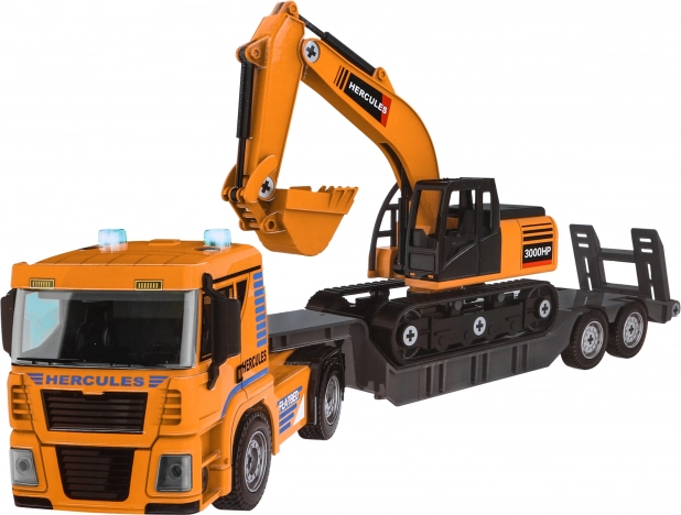 Draaiende bouwvoertuigen + vrachtwagen + graafmachine + boormachine/schroevendraaier - 185 stuks