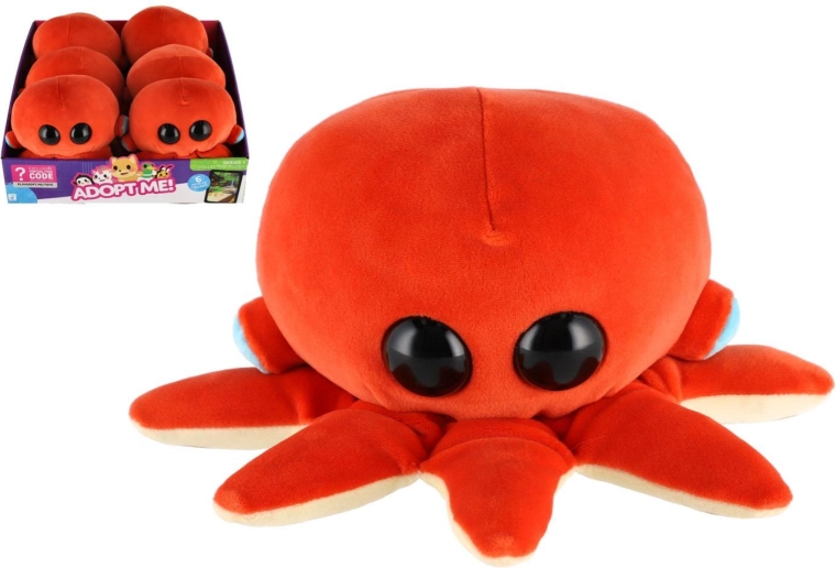 Pluche octopus met bolletjesvulling 17 × 17 cm - 1 stuk