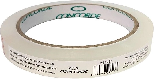 Transparante plakband CONCORDE 12 mm × 66 m