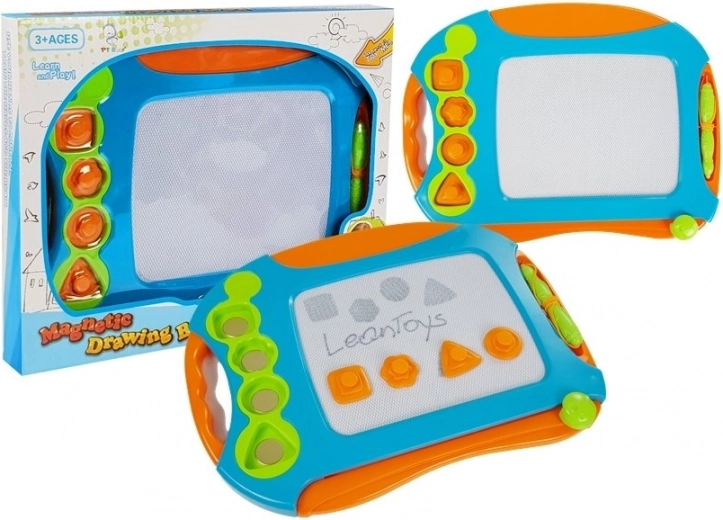 Magnetisch tekenbord met stempels LeanToys