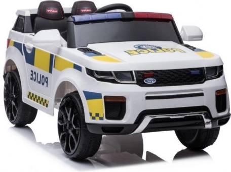 Elektrisch politieautootje voor kinderen wit