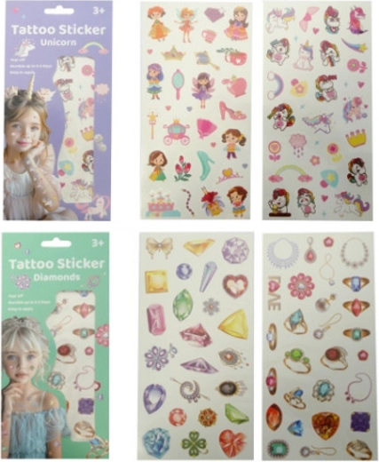 Tijdelijke kindertattoos – sieraden en eenhoorns