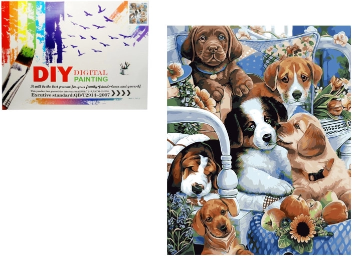 Schilderen op nummer – hondjes