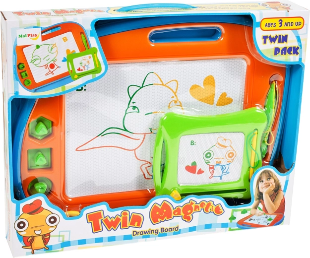 Magnetisch tekenbord 2-in-1 met wisser en stempels