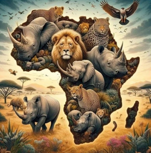 Diamant schilderen Afrika 30 × 40 cm