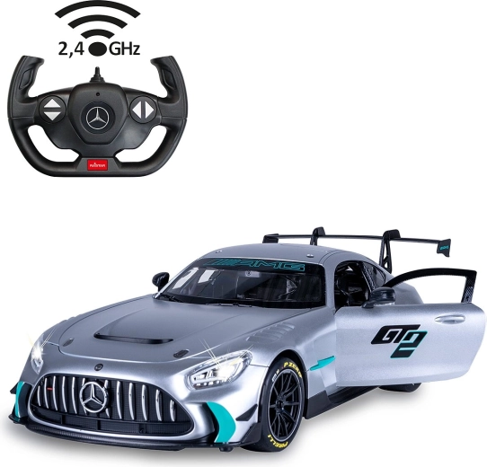 RC-auto Mercedes-AMG GT2 op schaal 1:14, zilverkleurig
