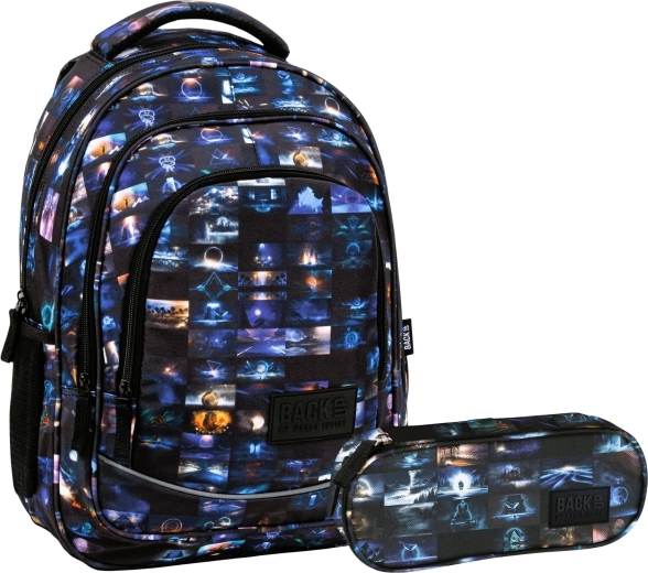 Schoolset BackUP Cosmic cat 2-in-1 (rugzak en etui)