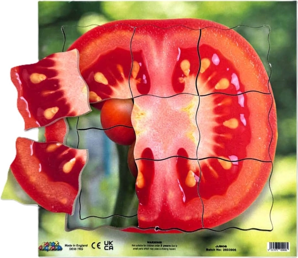 Just Jigsaws Tomaat en zijn vegetatieve groeifasen – houten gelaagde puzzel met 19 stukjes