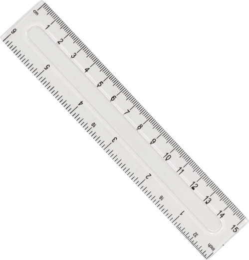 Plastic liniaal GRAND 15 cm - 1 stuk