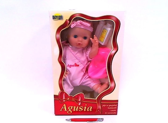 Pop Agusia drinkt en plast, 48 cm