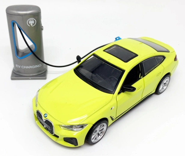 Metalen model BMW I4 M50 op schaal 1:34