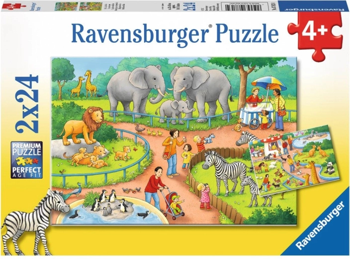 Puzzel Dierentuin 2x24