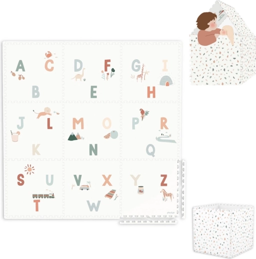 Speelmat en opbergbox 2-in-1 Play&Go EEVAA alphabet