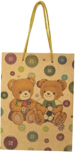 Cadeautasje met berenmotief 15 × 6 × 20 cm