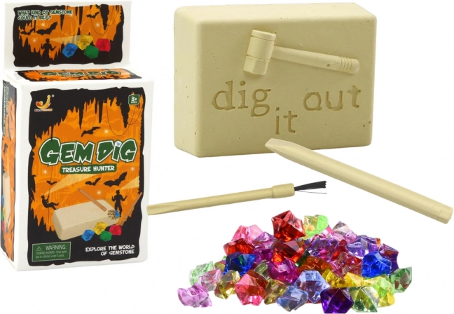 Mini archeologieset Gereedschap voor het opgraven van kristallen