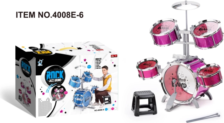 Grote kinderdrumset Rock Band blauw