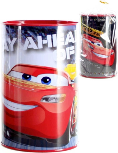 Ronde metalen kinder-spaarpot Cars 15 cm - 1 stuk