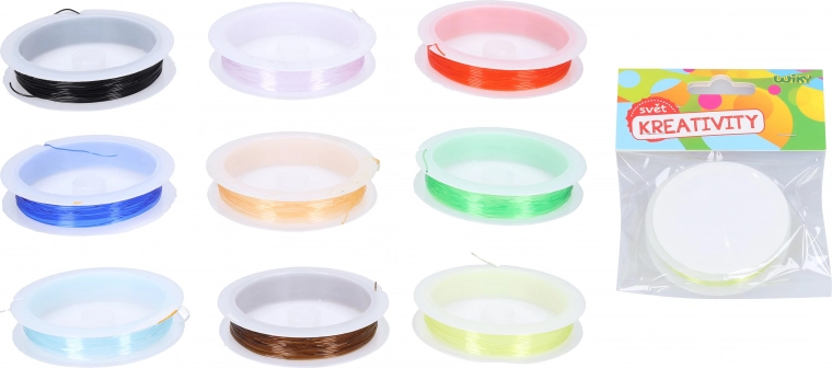 Elastisch gekleurd kralendraad 0,6 mm, 7 m (9 kleuren)