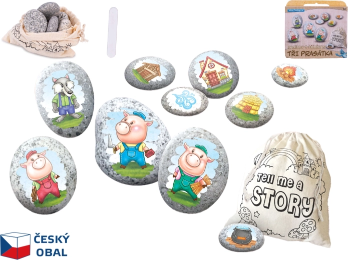 Creatieve set steentjes De drie biggetjes