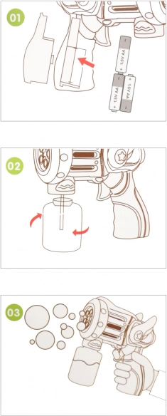 bellenblaaspistool met reservoir
