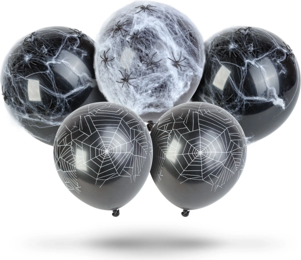 Halloween decoratieset met spinnenweb en spinnen