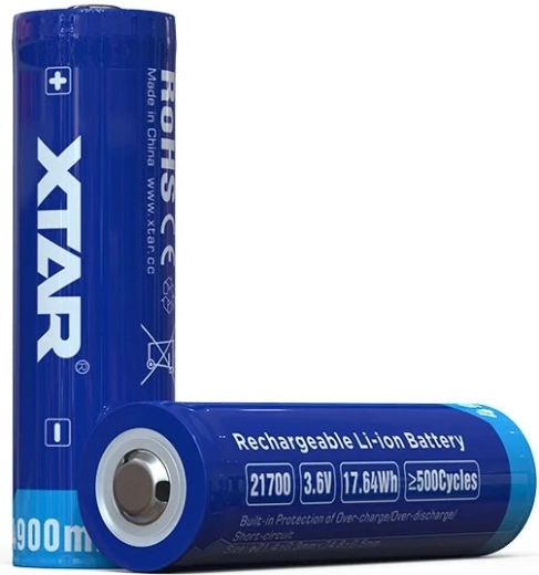 XTAR Li-ion accu 21700 3,7 V 4900 mAh met bescherming - 1 stuk