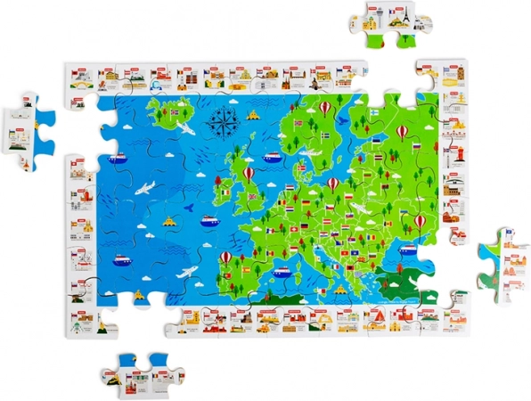 Bigjigs Toys houten vloerpuzzel kaart van Europa – 48 stukjes