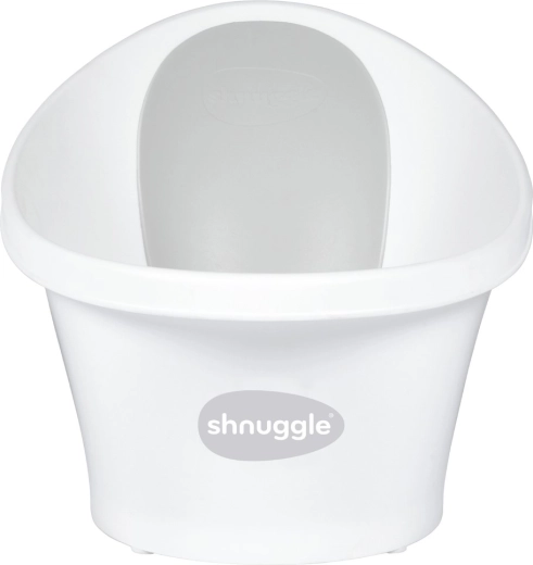 Shnuggle babybadje met rugsteun wit/grijs