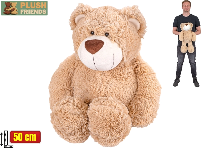 Plush Friends pluche beer 50 cm beige
