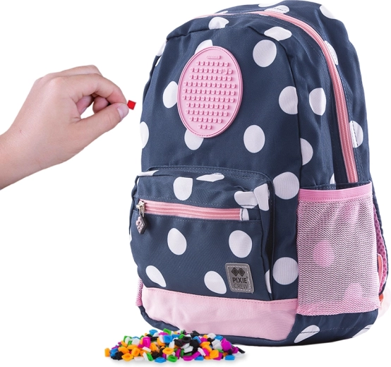 Pixie Crew kinder rugzak blauw met witte stippen