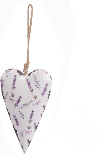 Wit metalen decoratief hart