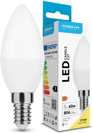LED kaarslamp C37 8,5 W E14 806 lm warm wit Modee