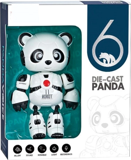 Interactieve pratende panda 12 cm met lichtgevende ogen