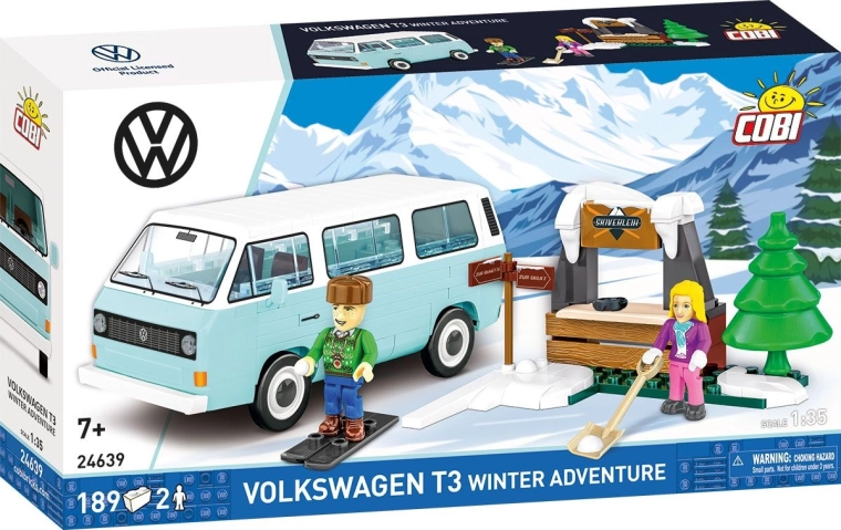 Bouwset Cobi Volkswagen T3 winteravontuur (189 onderdelen)