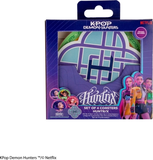 K-pop Demon Hunters set van 4 onderzetters Huntrix