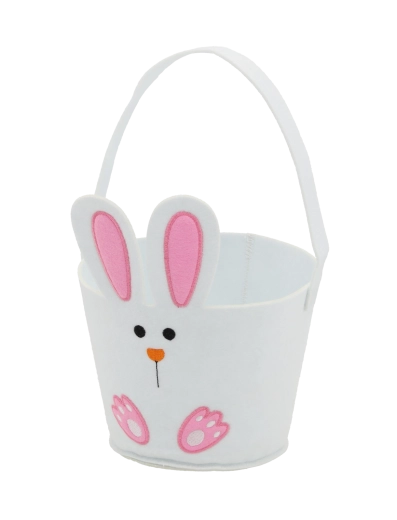 Vilt paasmandje in de vorm van een konijntje, bruin 17 × 23 cm