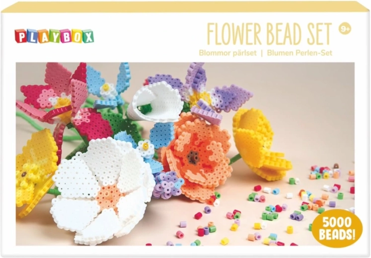 Playbox strijkkralen set bloemen 5000 stuks
