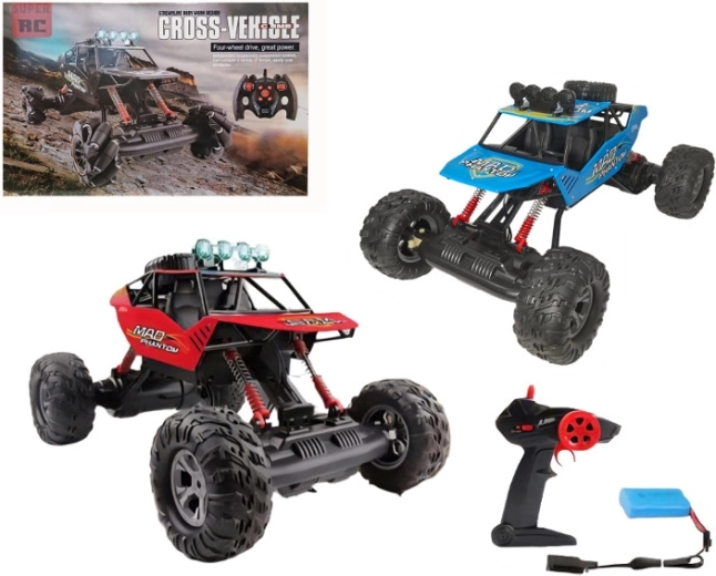 Terrein-RC-auto voor kinderen met afstandsbediening en oplader