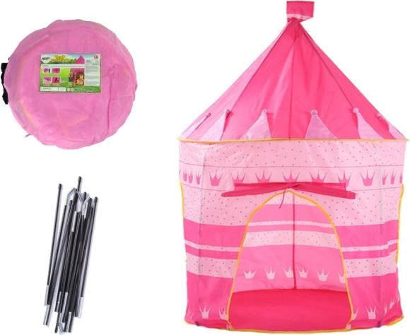 Roze kindertent – paleis voor kleine prinsesjes, voor in de kamer en in de tuin